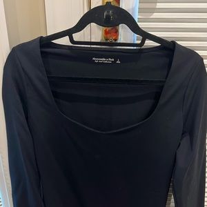 A&F black long sleeve bodysuit